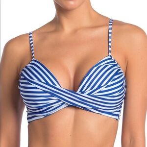 Nicole Miller Striped Bikini Top